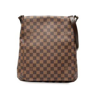 LOUIS VUITTON Authentic Brown Damier Leather Shoulder Bag